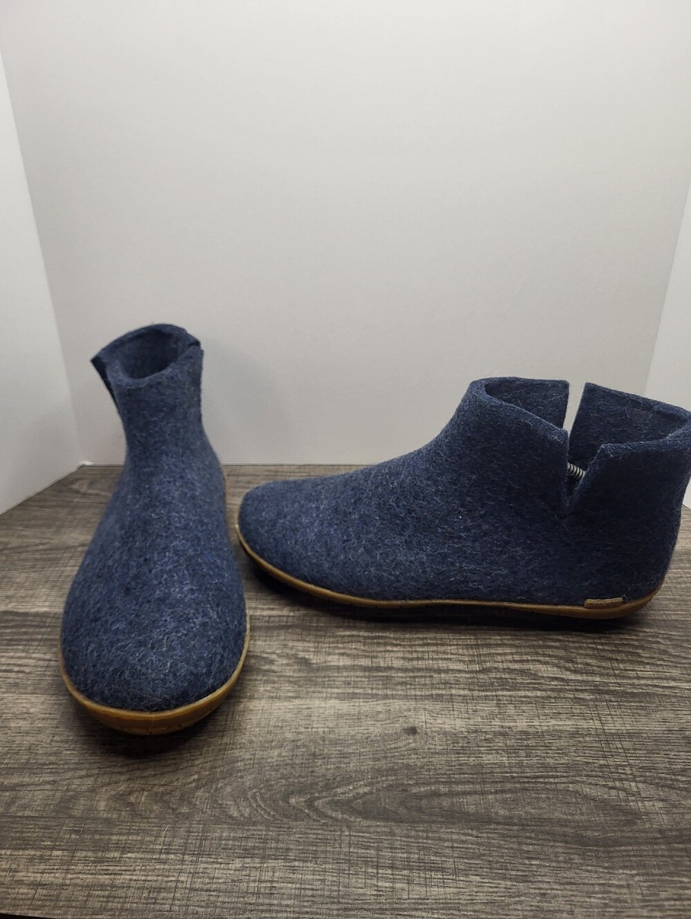Glerups Wool Slipper Boots Blue House Shoes Mens Size EU 44 US 10.5